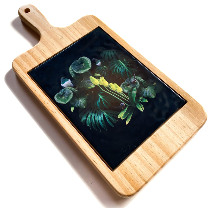 Serving Board with Ceramic Art Tile - Onewhero Visitors